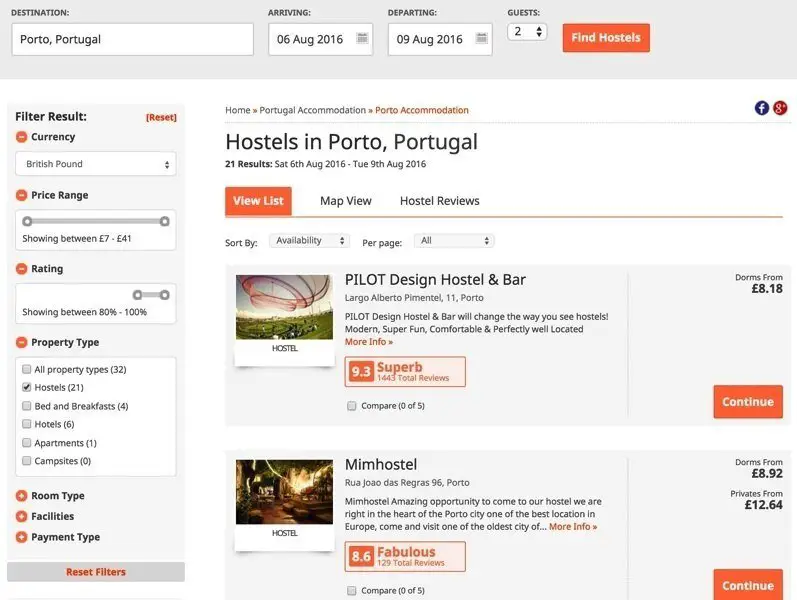 choose hotels in Portugal
