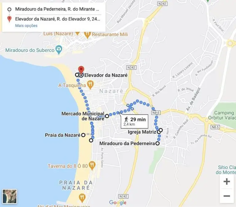 tourist map of nazare portugal