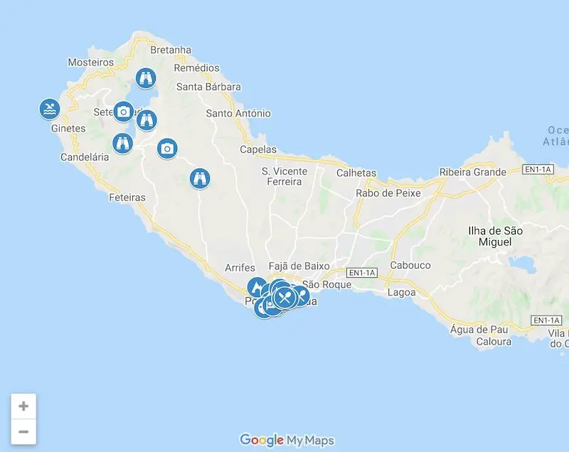 Maps Top Ponta Delgada 
