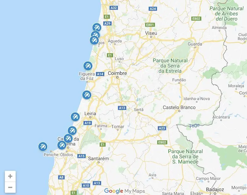 Mapa De Portugal Praias Centro Mapa De Portugal Images And Photos Finder 9056
